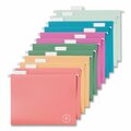 U Brands U ECO Hanging File Folders, Letter Size, 1/5-Cut Tabs, Assorted, 12PK 6596U01-12